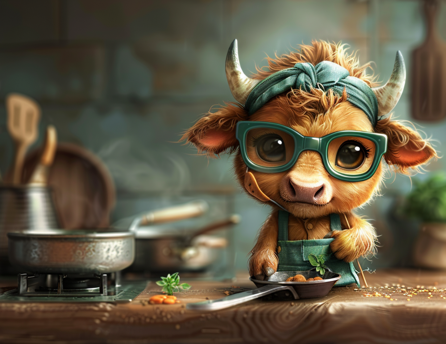 12"x15" Highlighted Cow Glass Cutting Boards