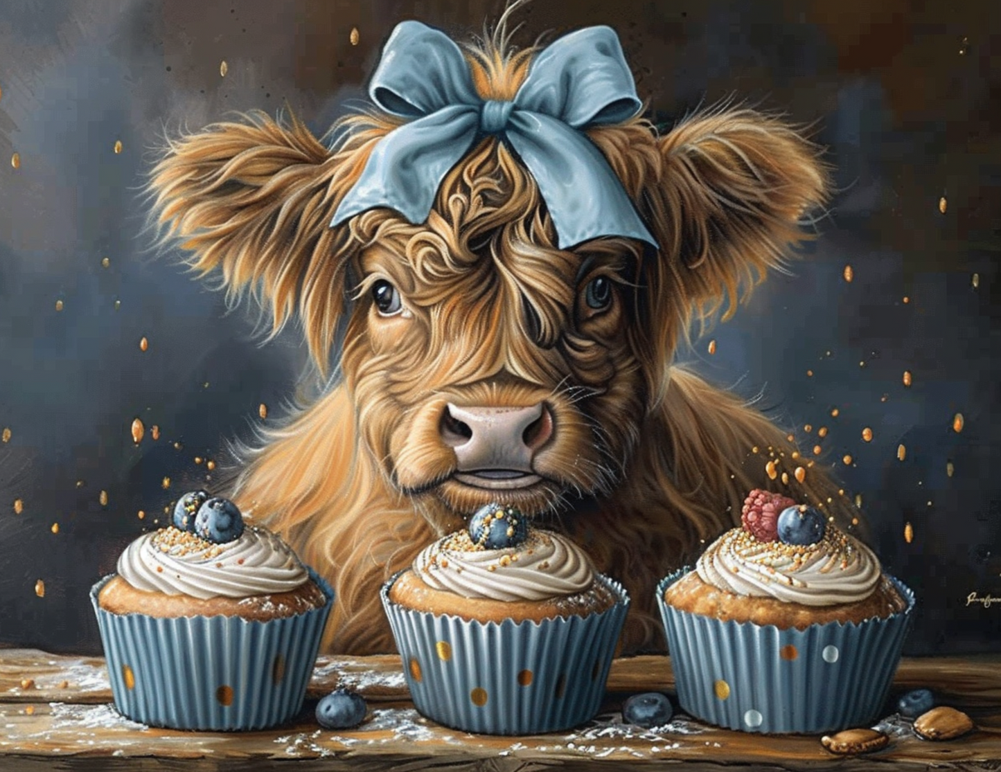 12"x15" Highlighted Cow Glass Cutting Boards