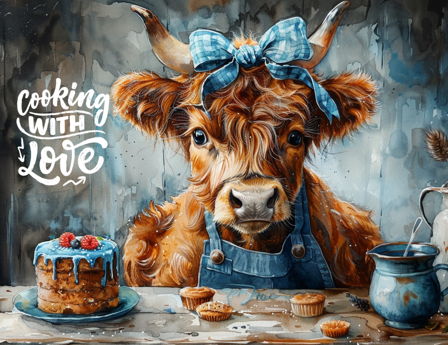 12"x15" Highlighted Cow Glass Cutting Boards