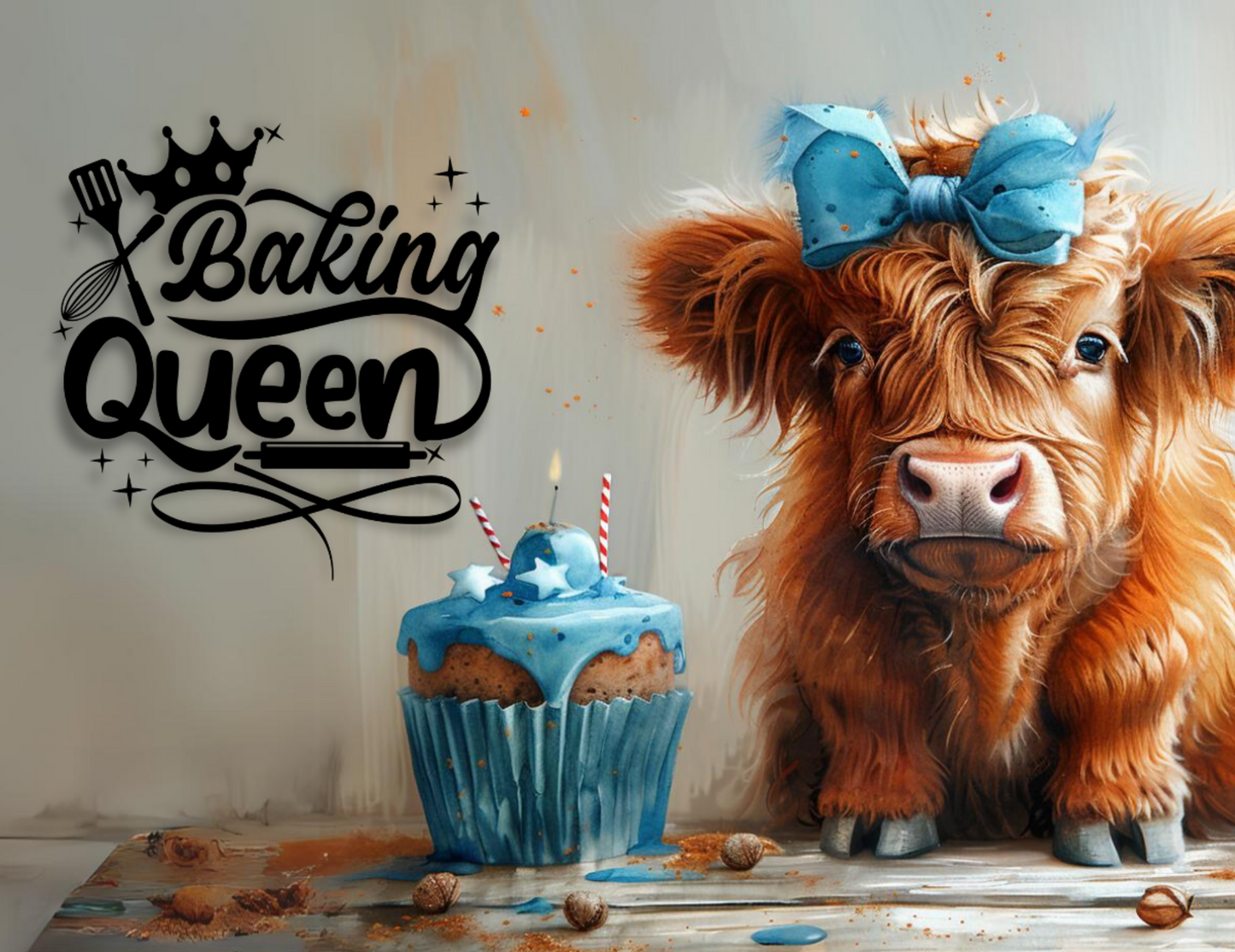 12"x15" Highlighted Cow Glass Cutting Boards